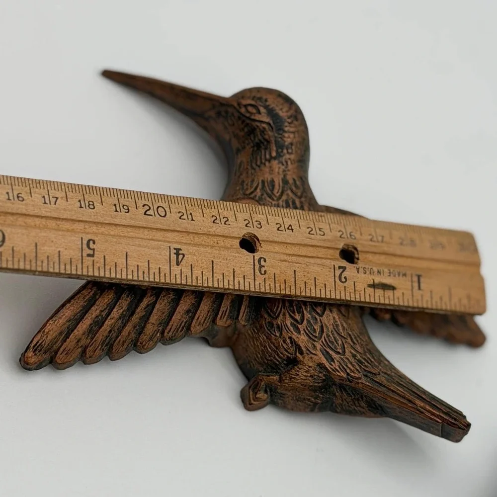 Vintage Dart Ind Mid Century Copper Tone Hummingbird and Butterfly Wall Deco Set